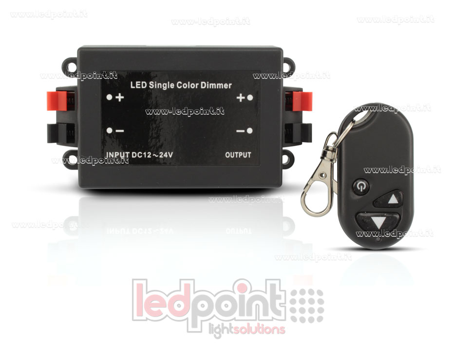 Variateur RF avec télécommande pour rubans Led, 12~24V 8A 8COM00002 Variateur RF avec télécommande pour rubans Led, 12~24V 8A 8COM00002