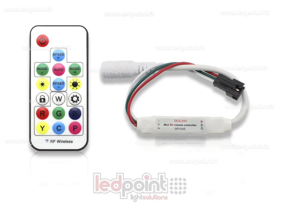 Contrôleur RF pour rubans led CoRGB 14touches, 5/24V Contrôleur RF pour rubans led CoRGB 14touches, 5/24V