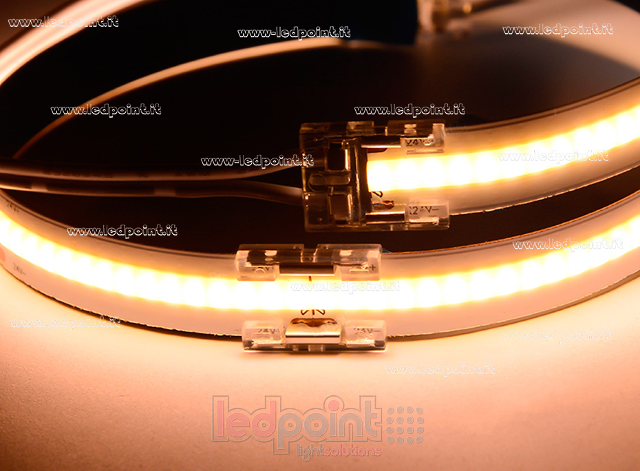 Connecteur avec fiche M1, câble 2m, pour rubans led COB et monochromes (PCB 10mm)