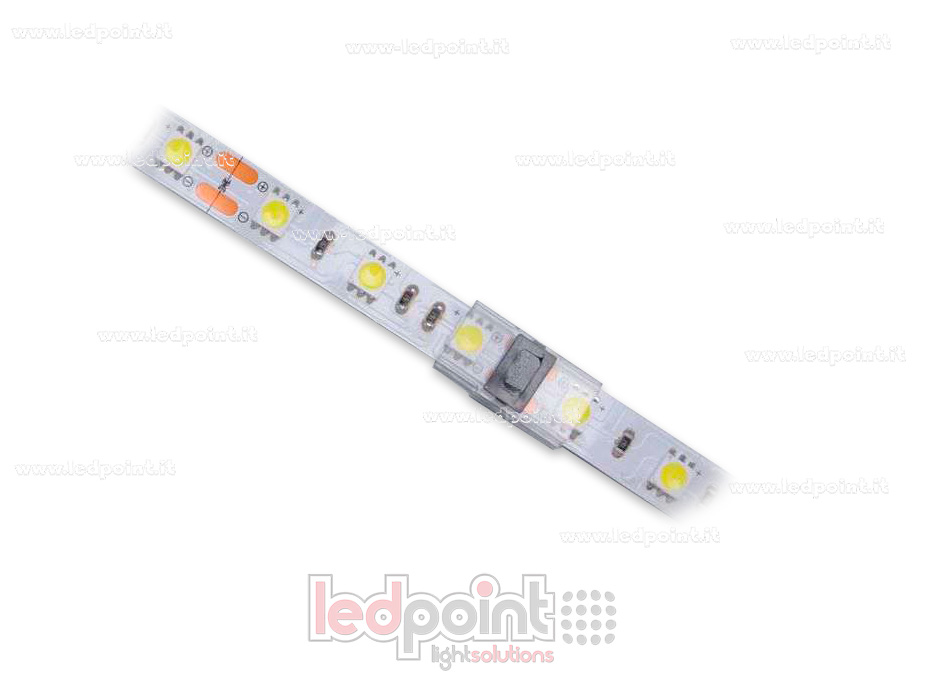Connecteur pour jonction pour 2835 et 5050 rubans led monochromes (10mm PCB), version réduite transparent