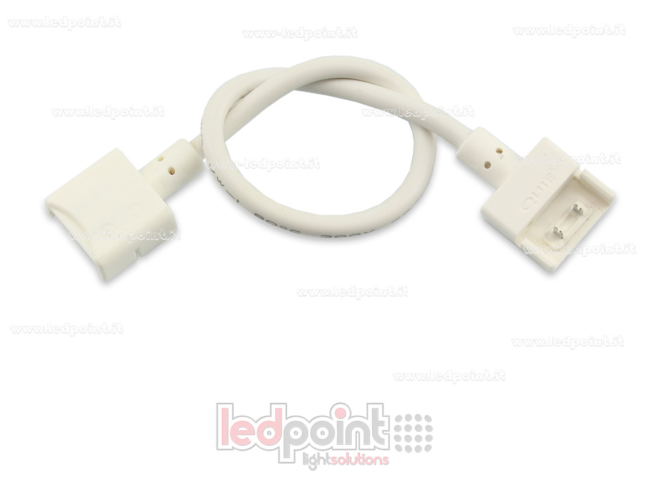 Connecteur double IP67 avec câble de 14cm, 20 AWG, pour rubans led 2835 e 5050 monochrome (PCB 10mm), version réduite