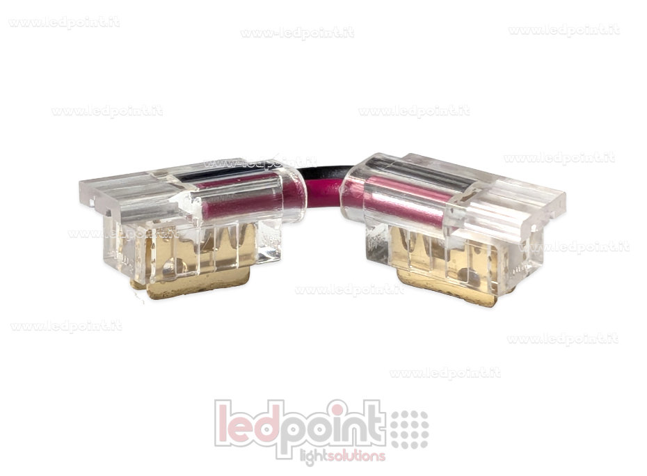 Connecteur en L pour jonction de ruban avec PCB de 5mm e 6mm à 2 broches Connecteur en L pour jonction de ruban avec PCB de 5mm e 6mm à 2 broches