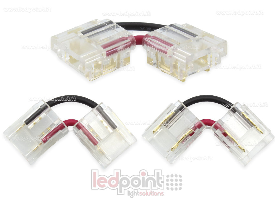 Connecteur en L pour jonction de ruban et COB avec PCB de 8mm à 2 broches Connecteur en L pour jonction de ruban et COB avec PCB de 8mm à 2 broches