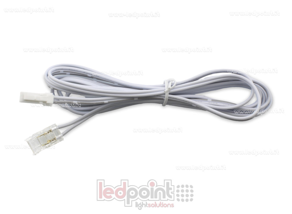 Connecteur transparent à 2 broches avec câble de 2m et sortie Dupont pour rubans LED et COB de 8mm de PCB Connecteur transparent à 2 broches avec câble de 2m et sortie Dupont pour rubans LED et COB de 8mm de PCB