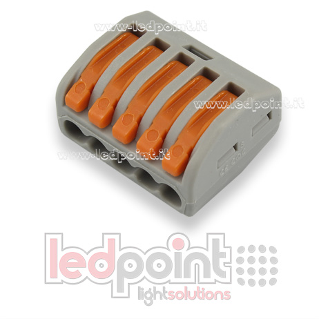 Joint rapide 5 fils à levier pour câbles 22-12 AWG (0,2-3,3 mm2) câbles Joint rapide 5 fils à levier pour câbles 22-12 AWG (0,2-3,3 mm2) câbles