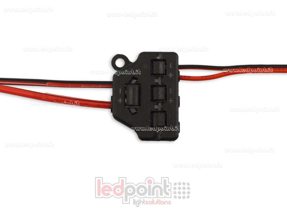 Connecteur rapide à 3 sorties pour deux câbles