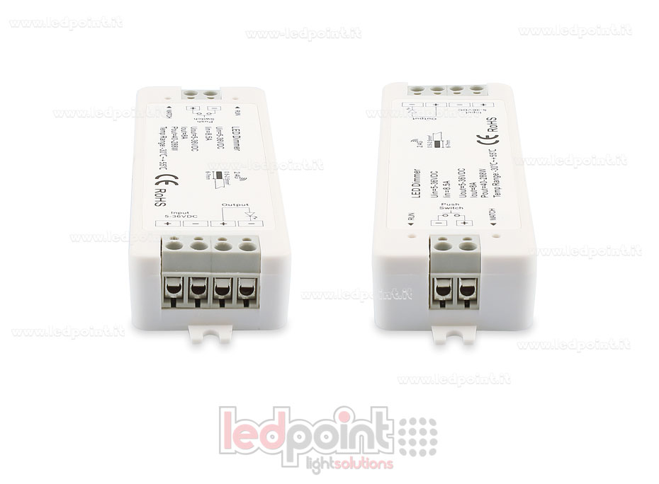 Kit télécommande + contrôleur monocouleur avec bouton 5/36V, 1ch*8A, RF 2.4G Kit télécommande + contrôleur monocouleur avec bouton 5/36V, 1ch*8A, RF 2.4G