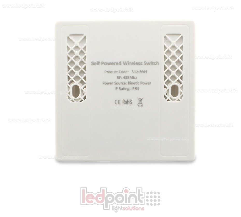 Télécommande murale blanche 86x86mm avec 1 bouton, 433Mhz Télécommande murale blanche 86x86mm avec 1 bouton, 433Mhz