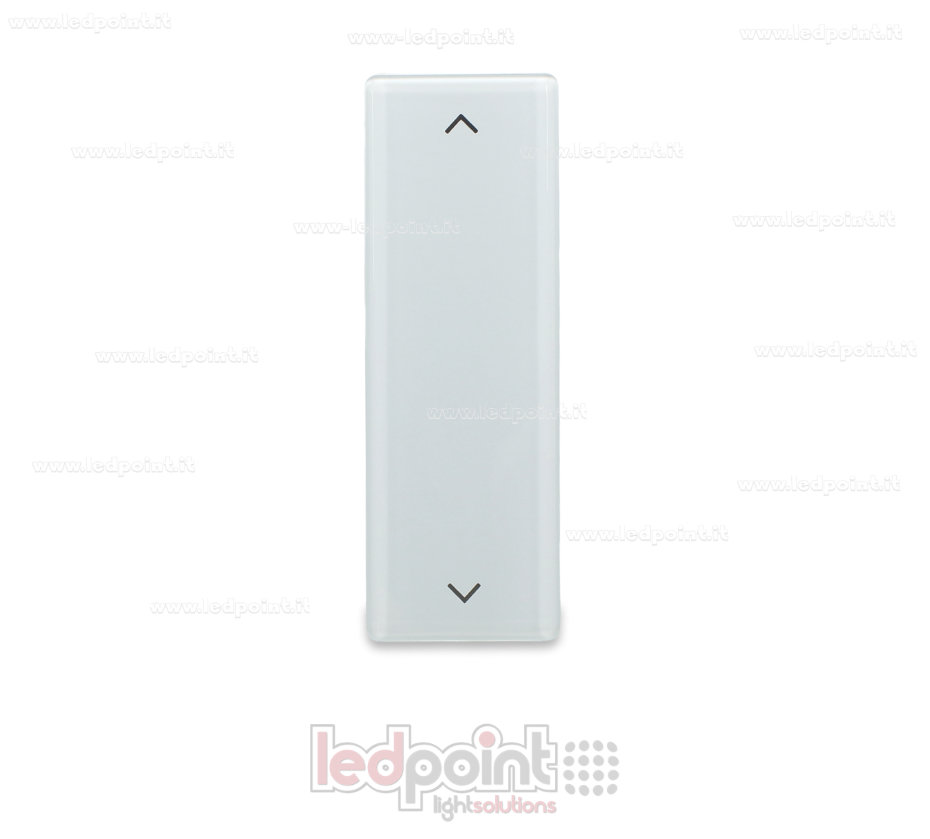 Télécommande murale blanche en verre 86x28mm avec 2 boutons, 433Mhz