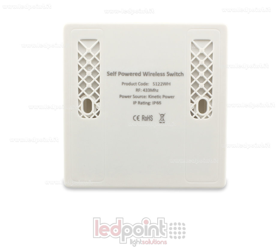 Télécommande murale blanche 86x86mm avec 2 boutons, 433Mhz Télécommande murale blanche 86x86mm avec 2 boutons, 433Mhz