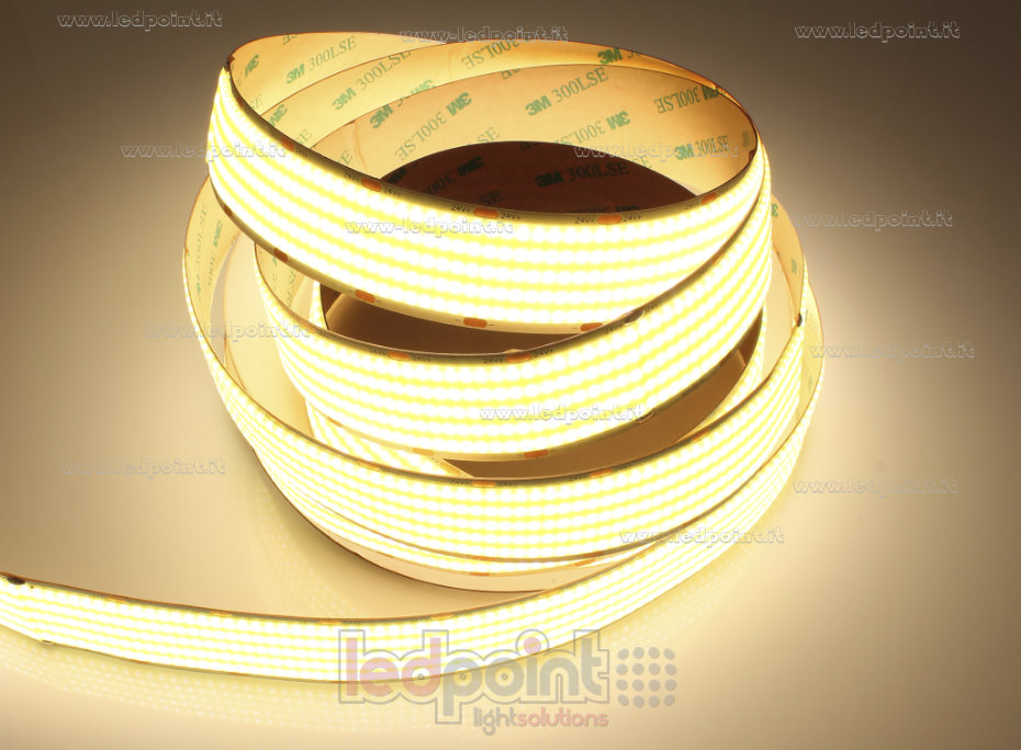 Ruban led COB 24V IP20 3000K 1600led/m