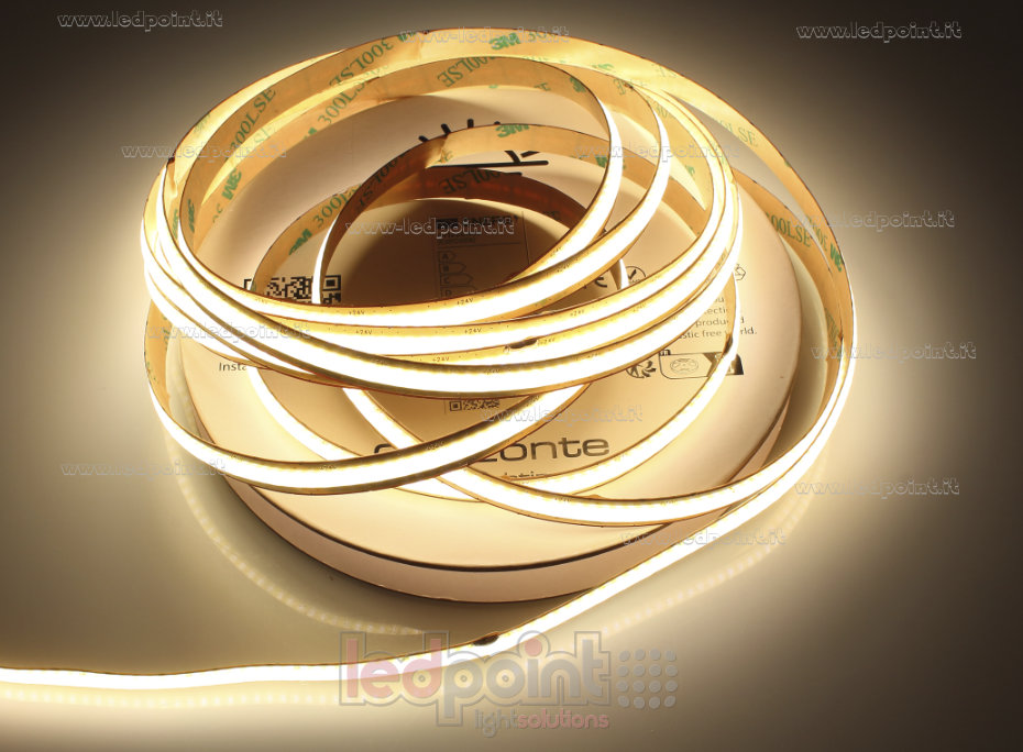 Ruban led COB 24V IP20 3000K 400led/m