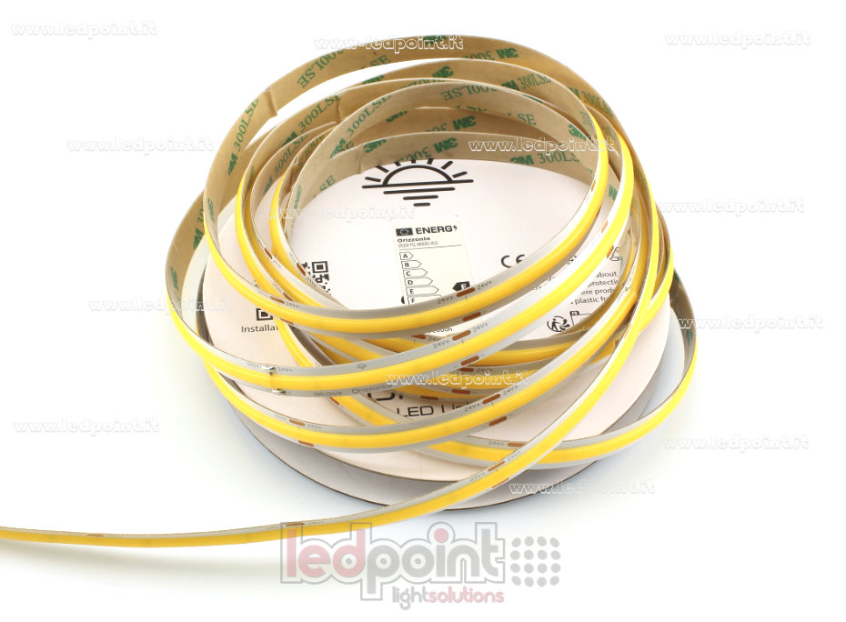 Ruban led COB 24V IP20 3000K 480led/m