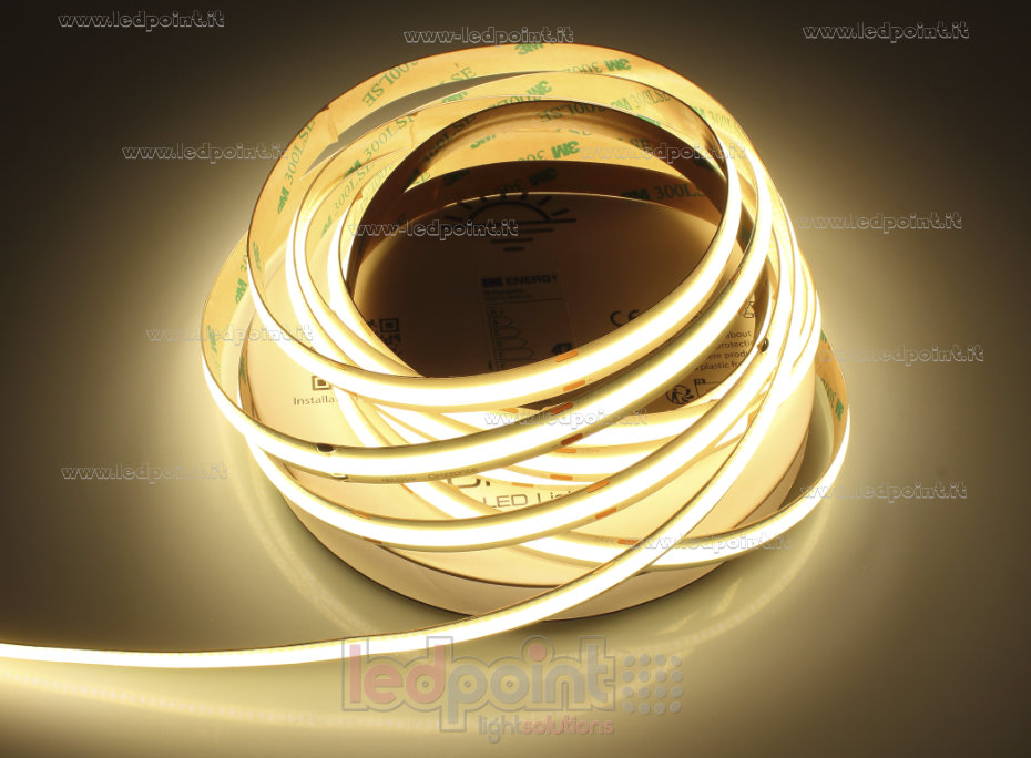 Ruban led COB 24V IP20 3000K 480led/m