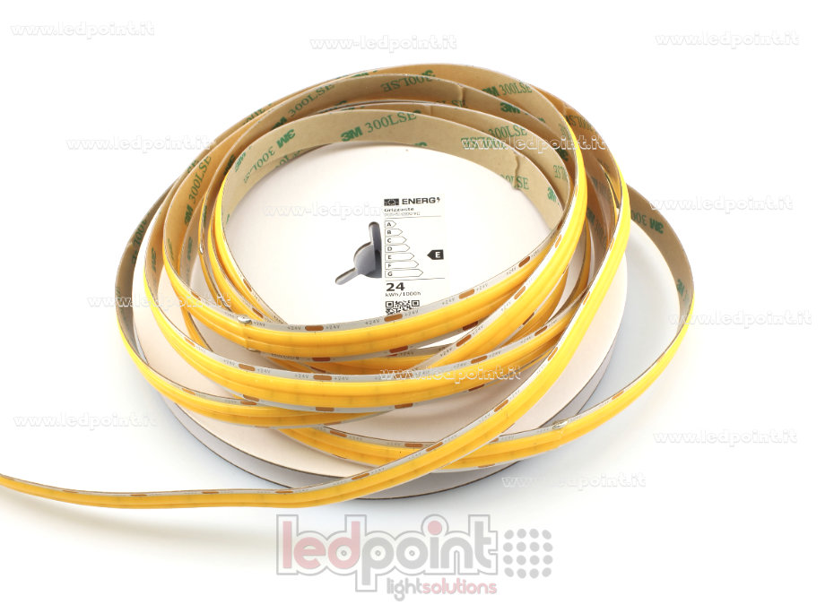 Ruban led COB 24V IP20 3000K 600led/m