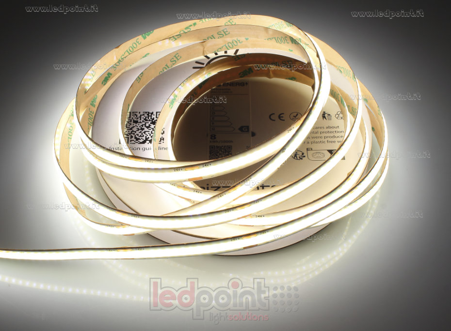 Ruban led COB 24V IP20 4000K 320led/m