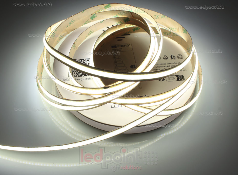 Ruban led COB 24V IP20 4000K 400led/m