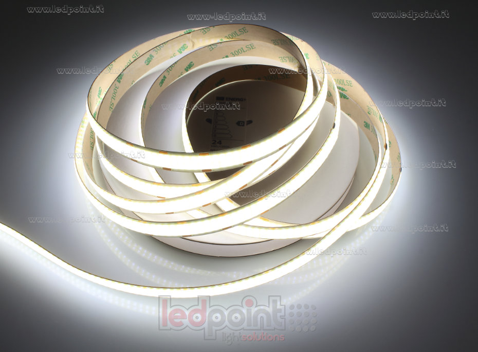 Ruban led COB 24V IP20 4000K 600led/m