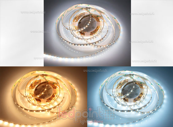 Ruban led 2835 24V IP20 2600-6500K 60+60led/m