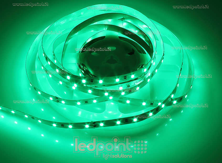 Ruban led 2835 24V IP20 520-525nm 60led/m