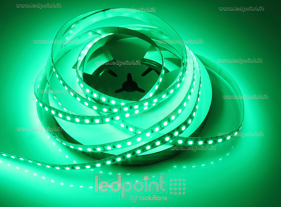 Ruban led 2835 24V IP20 520-525nm 120led/m