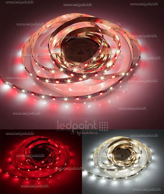 Ruban led 5050+2835 24V IP20 4000K 3step 28+28led/m Ruban led 5050+2835 24V IP20 4000K 3step 28+28led/m