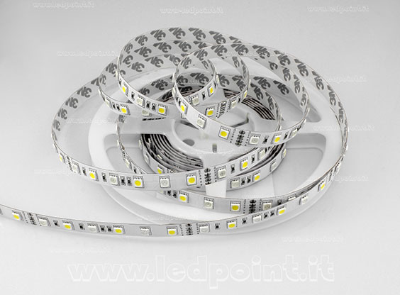 Ruban led 5050 12V No 4250-4500K 300 led (60led/m) e 0 lumen/m