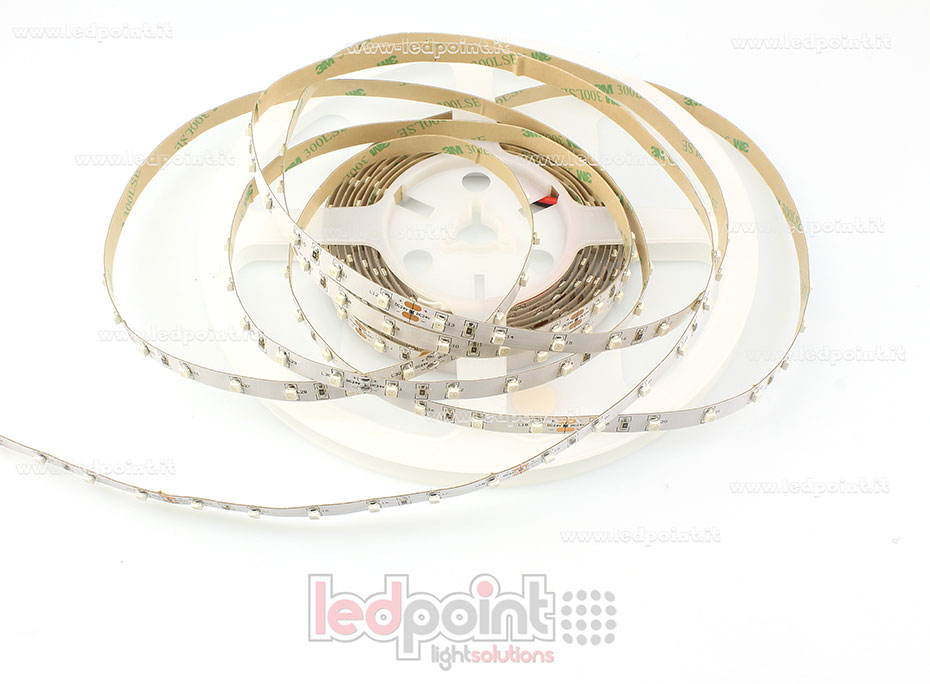Ruban led 3528 24V IP20 620-623nm 60led/m
