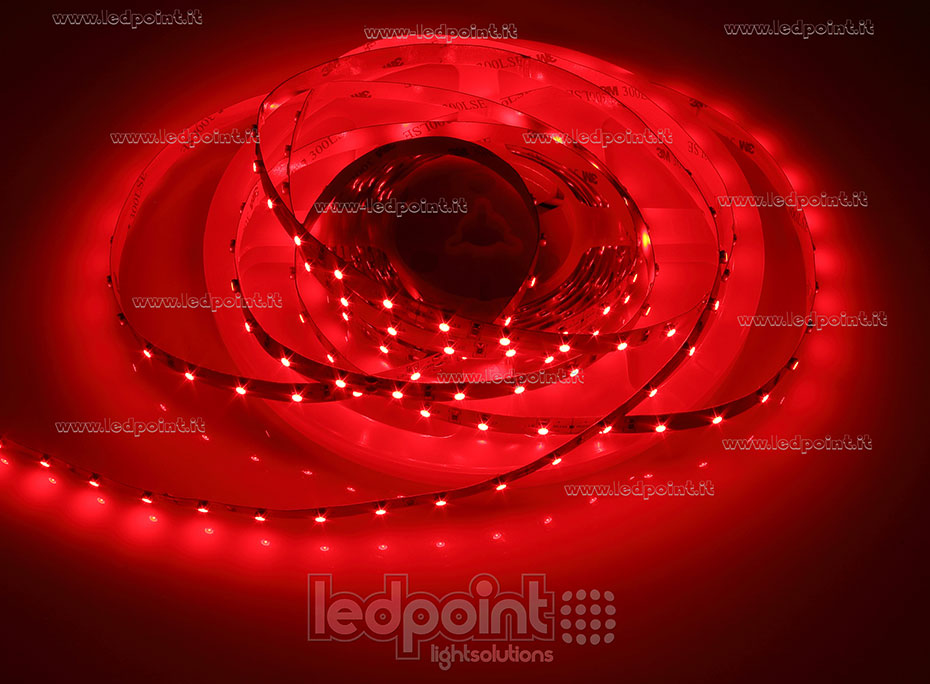 Ruban led 3528 24V IP20 620-623nm 60led/m