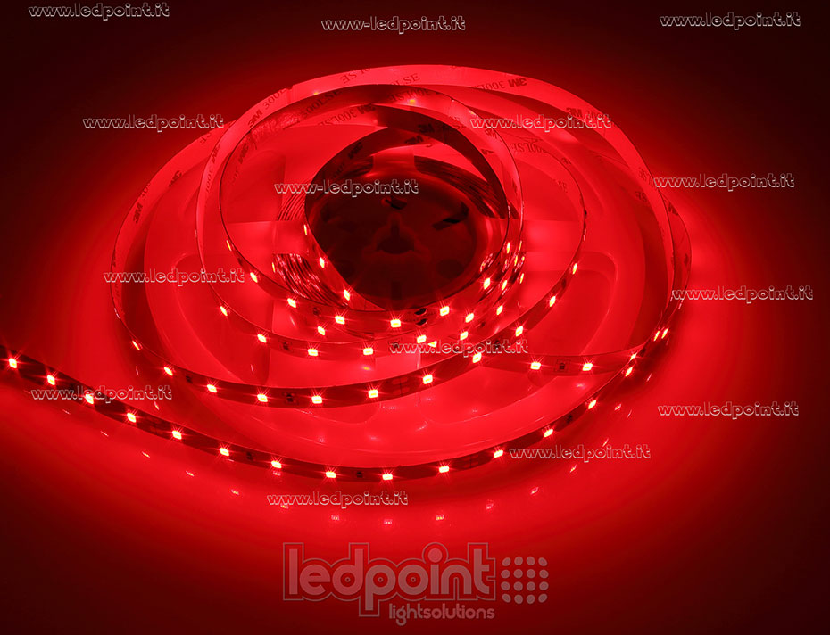 Ruban led 2835 24V IP20 620-625nm 60led/m