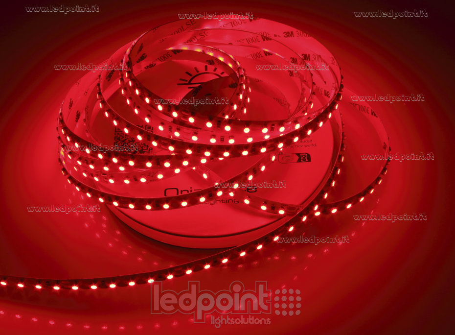 Ruban led 3528 24V IP20 620-625nm 120led/m