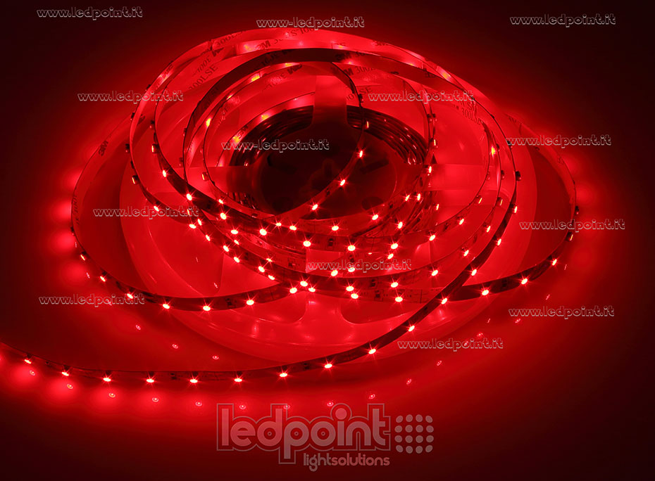 Ruban led 3528 12V IP20 620-623nm 60led/m