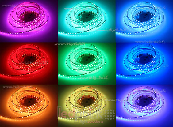 Ruban led 3838 24V IP20 RGB 120led/m F52-RGB-120G12-W5
 