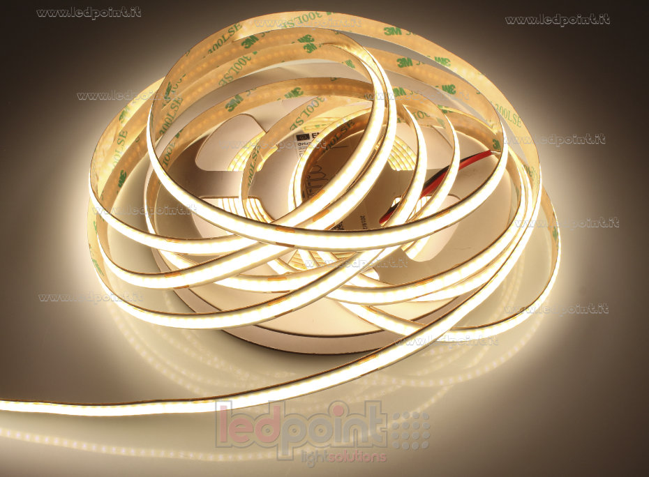 Ruban led COB 24V IP20 3000K 320led/m