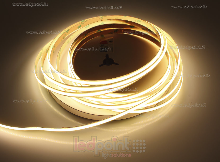 Ruban led COB 24V IP20 3000K 480led/m