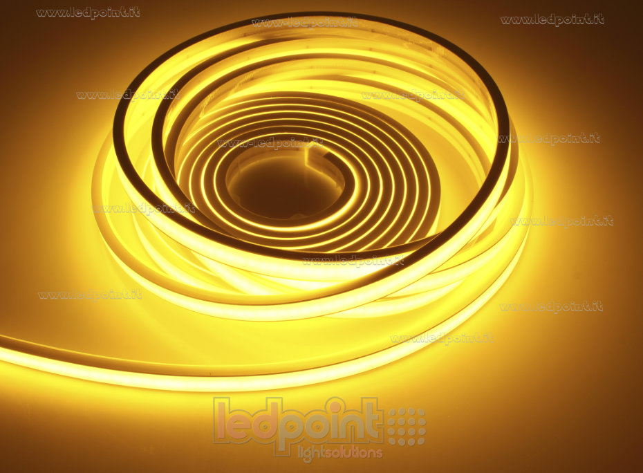 Ruban led 2025 24V IP67 Jaune doré 264led/m