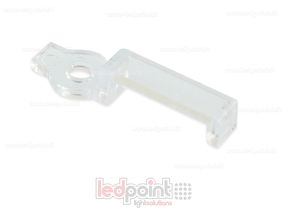Clip de fixation en plastique pour ruban LED IP6x 12x4mm avec vis latérale unique