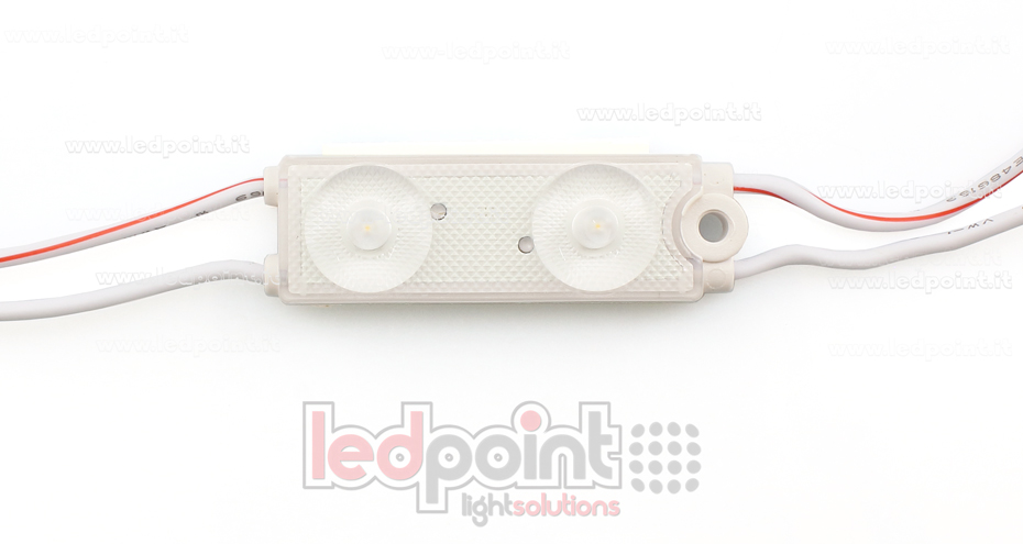 Module led 2835, 0,72W 24V, blanc chaud 3000K, IP65 avec lentille 175° Module led 2835, 0,72W 24V, blanc chaud 3000K, IP65 avec lentille 175°