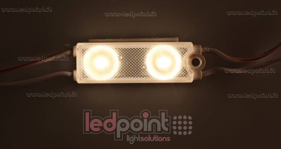 Module led 2835, 0,72W 24V, blanc chaud 3000K, IP65 avec lentille 175° Module led 2835, 0,72W 24V, blanc chaud 3000K, IP65 avec lentille 175°