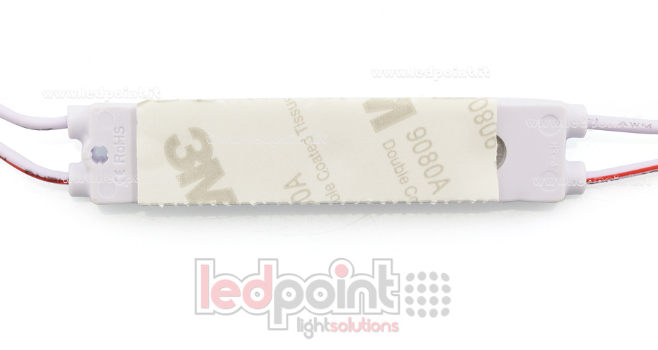 Module 3 led 2835, 1,2W 12V, blanc chaud 3000K, IP65 avec lentille 165° Module 3 led 2835, 1,2W 12V, blanc chaud 3000K, IP65 avec lentille 165°