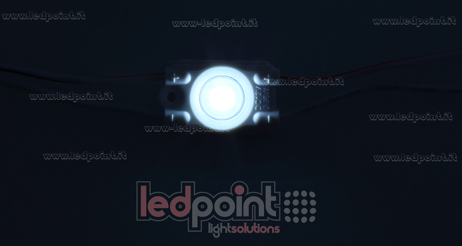 Module led 2835, 0,36W 12V, blanc froid 6000-6500K, IP65 avec lentille 160° Module led 2835, 0,36W 12V, blanc froid 6000-6500K, IP65 avec lentille 160°