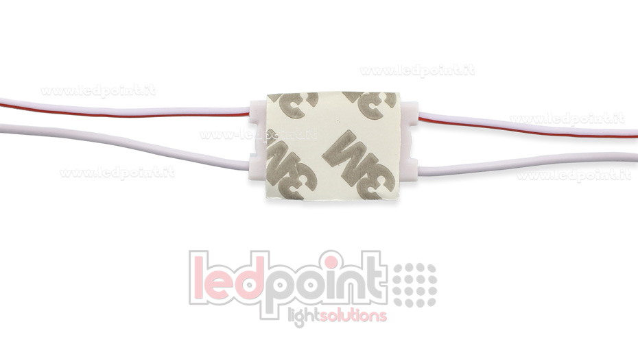 Module led 2835, 0,5W 12V, blanc froid 6000-6500K, IP65 avec lentille 165° ModD-600-0181/0.5