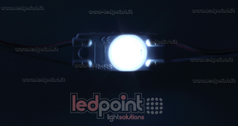 Module led 2835, 0,5W 12V, blanc froid 6000-6500K, IP65 avec lentille 165° Module led 2835, 0,5W 12V, blanc froid 6000-6500K, IP65 avec lentille 165°