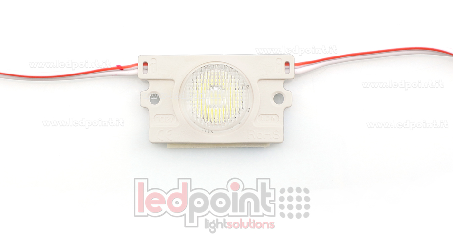 Module led 2835, 1,4W 24V, blanc froid 6000-6500K, IP65 avec lentille 18°*50° Module led 2835, 1,4W 24V, blanc froid 6000-6500K, IP65 avec lentille 18°*50°