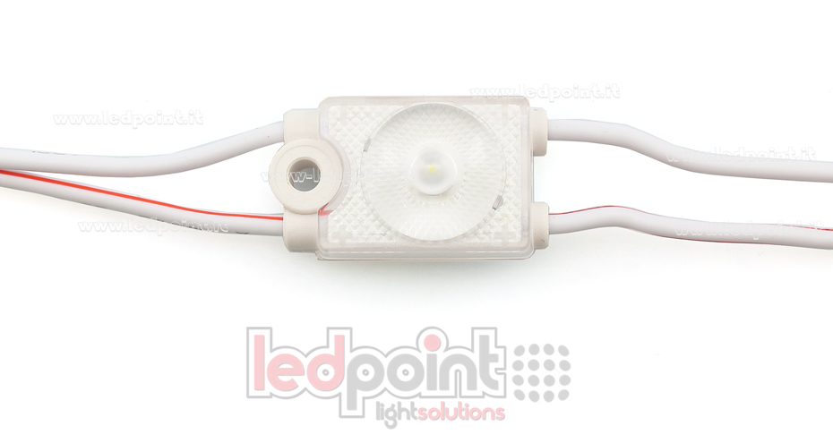 Module led 2835, 0,5W 24V, blanc froid 6000-6500K, IP65 avec lentille 175° Module led 2835, 0,5W 24V, blanc froid 6000-6500K, IP65 avec lentille 175°