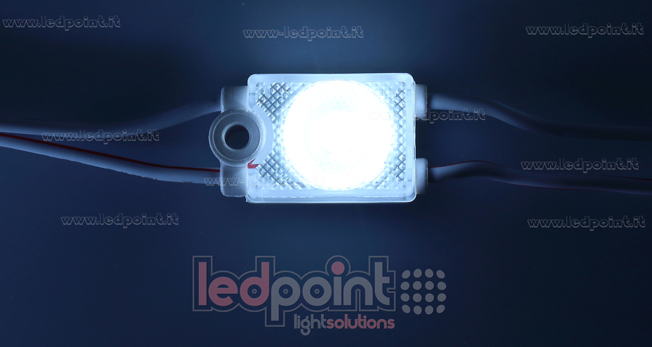 Module led 2835, 0,5W 24V, blanc froid 6000-6500K, IP65 avec lentille 175° Module led 2835, 0,5W 24V, blanc froid 6000-6500K, IP65 avec lentille 175°