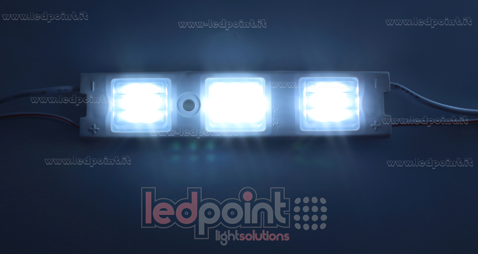 Module led 3014 Osram, 2,4W 24V, blanc froid 6500K, IP65 avec lentille 15°*85° Module led 3014 Osram, 2,4W 24V, blanc froid 6500K, IP65 avec lentille 15°*85°