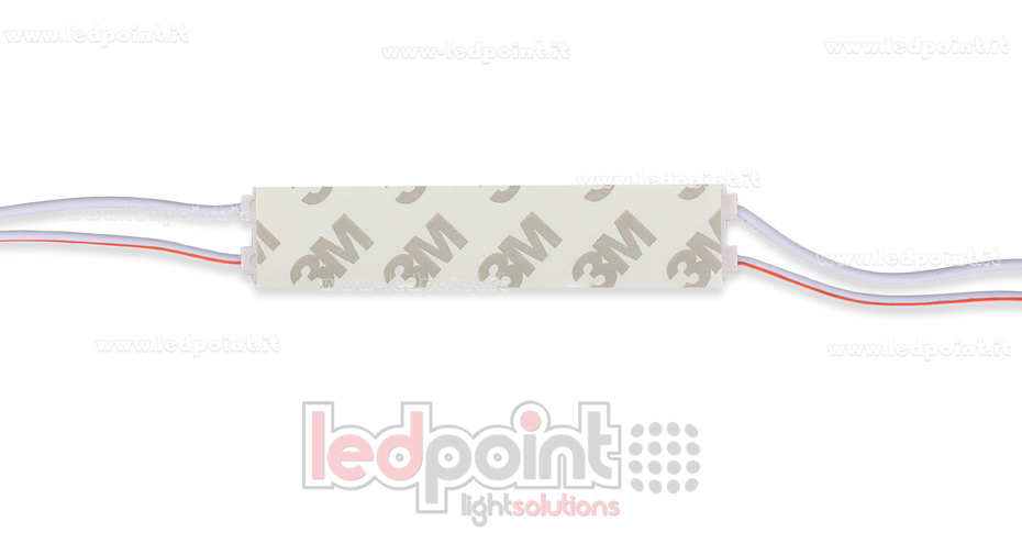 Module 3 led 5630, 1,44W 12V, blanc froid 6000-6500K, IP65 avec lentille 160° ModD-600-0361/1.44