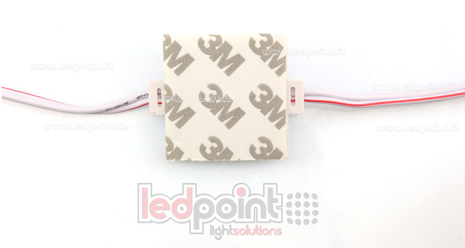 Module 4 led 2835, 1,44W 12V, blanc froid 6000-6500K, IP65 avec lentille 160° ModD-600-0481