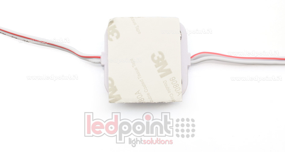 Module 4 led 2835, 1,5W 12V, blanc froid 6000-7000K, IP65 avec lentille 165° Module 4 led 2835, 1,5W 12V, blanc froid 6000-7000K, IP65 avec lentille 165°